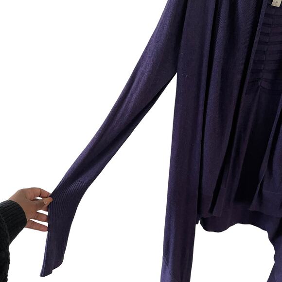 Lululemon Live Healthy Cardigan Wrap Womens 6 Cashmere Bamboo Knit Sweater Drape - Picture 2 of 6